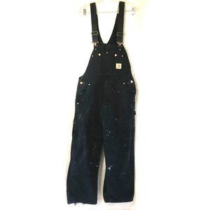 Carhartt Black Men's Slim Straight Bib Overalls
